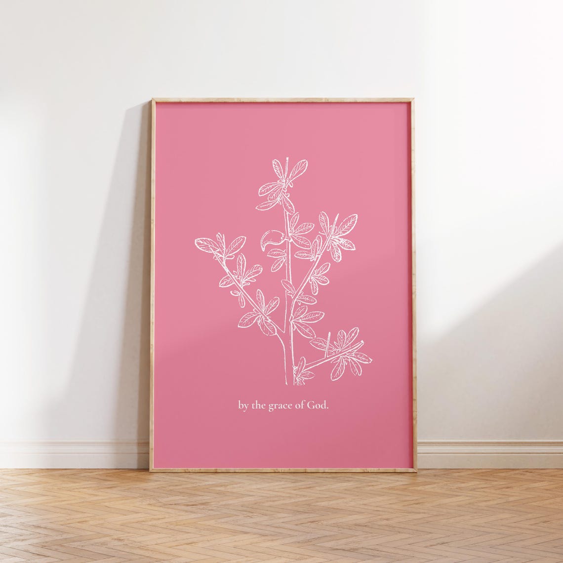 Pink Scripture Gallery Wall Six Minimalist Bible Verse Poster - Image 4