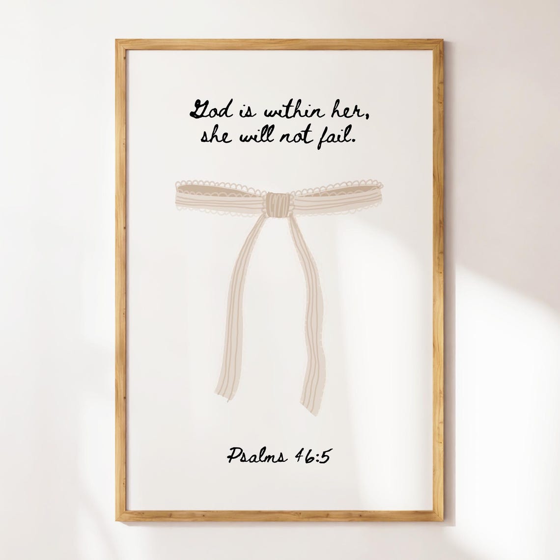God Is Within Her She Will Not Fail Psalms 46:5 Bow Art Poster - Image 2