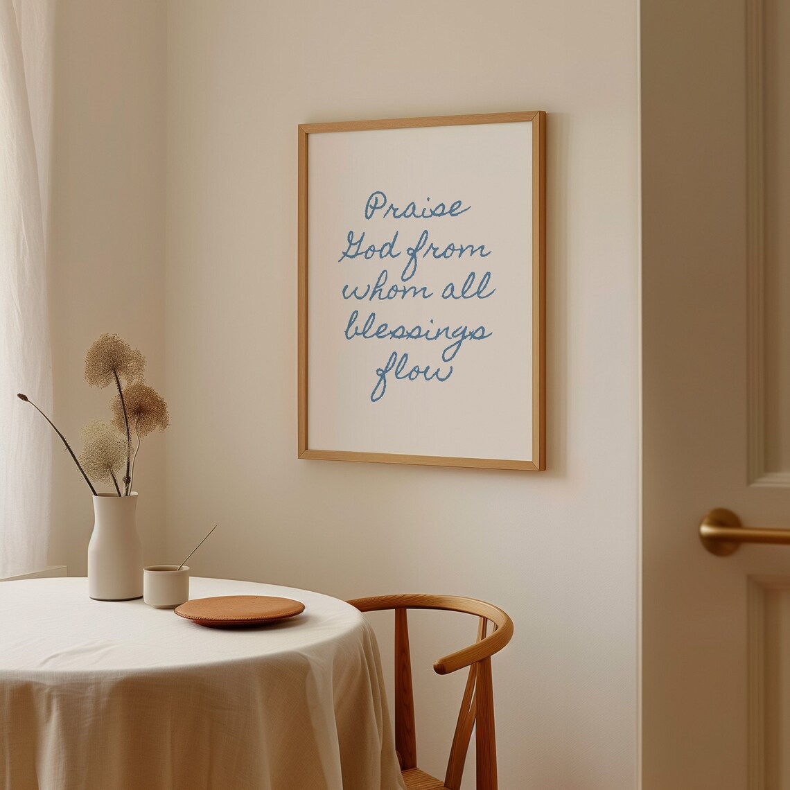 Doxology Christian Quote Minimalist Art Print - Image 3