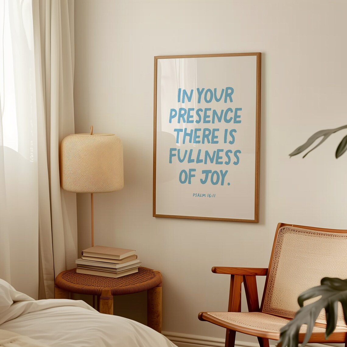 Psalm 1611 Minimalist Bible Verse Quote Art Print - Image 3