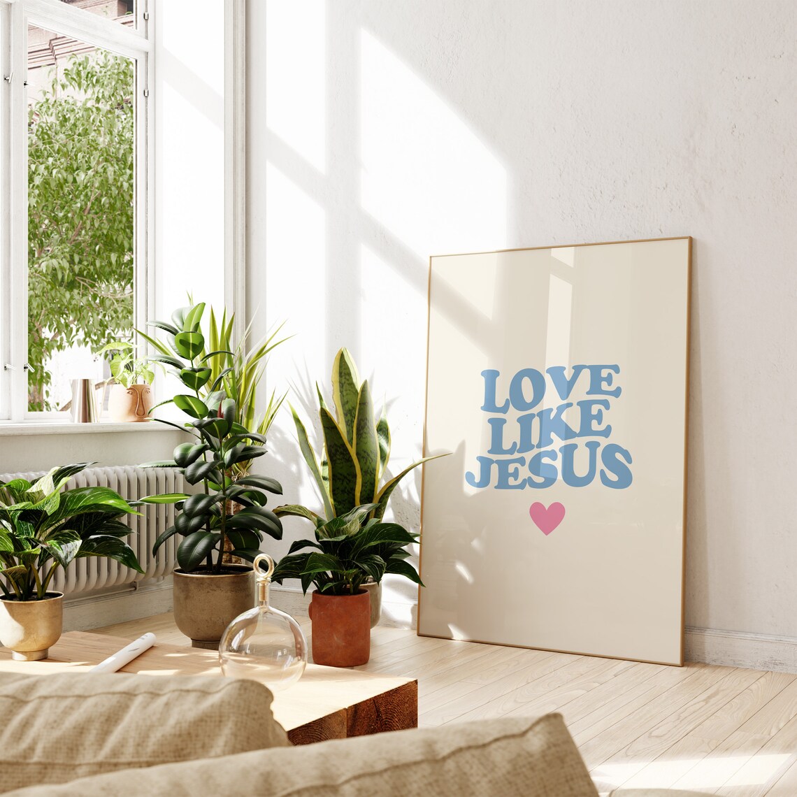 Love Like Jesus Minimalist Christian Art Print - Image 4