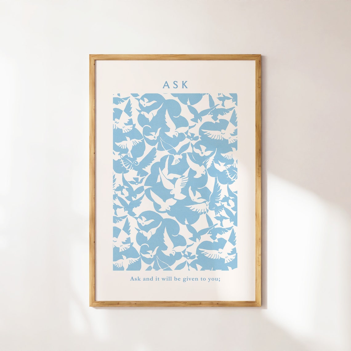 Ask Seek Knock William Morris Botanical 3 Piece Christian Poster Set - Image 4