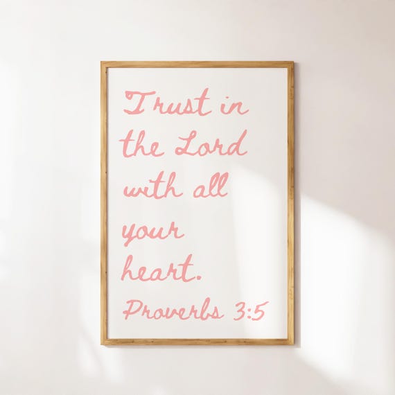 Proverbs 35 Christian Wall Art Christian Quote Minimalist Poster Bible Verse Home Decor Pink Preppy Wall Art Trendy Apartment Wall Art