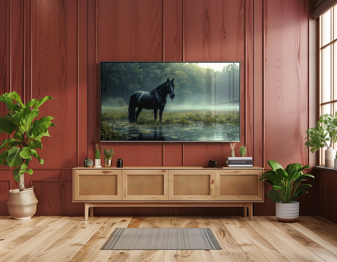 Moody Tv Art Vintage Dark Tv Art Dark Academia Tv Art Tv Art Tv Art Horses Dark Tv Art Frame Tv Art Horses - Image 2