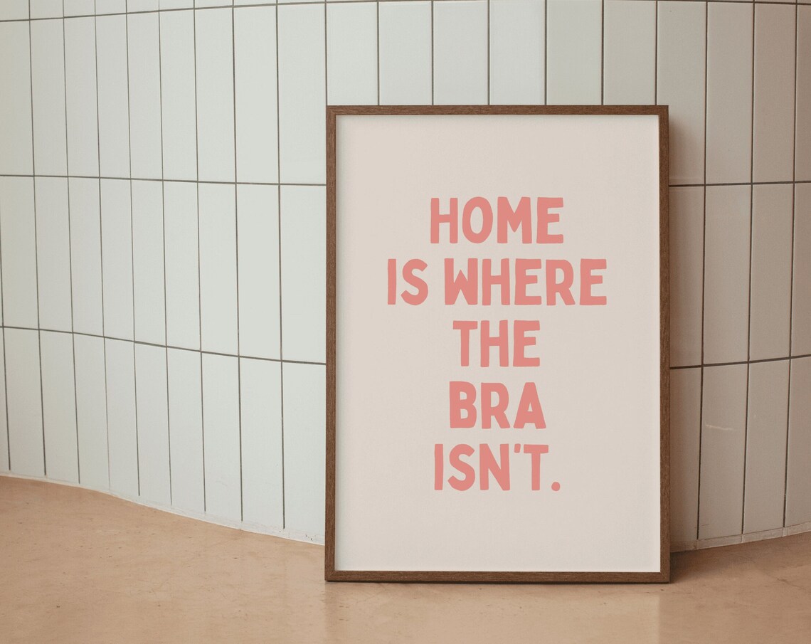 Snuggles And Struggles Funny Relatable Quote Pink Handwritten Typography Poster - Image 4