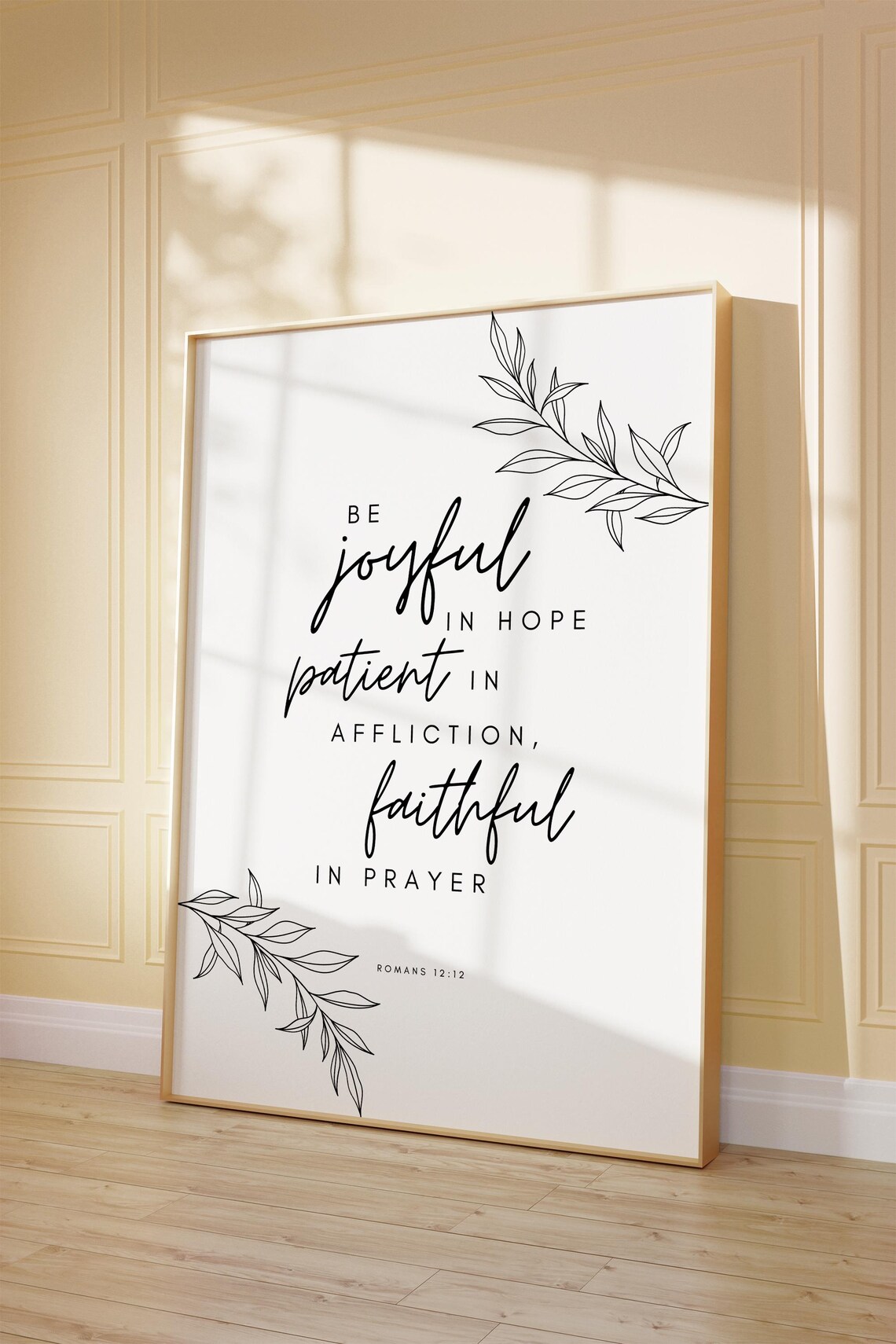 Romans 12:12 Be Joyful In Hope, Bohemian Scripture Art - Image 3