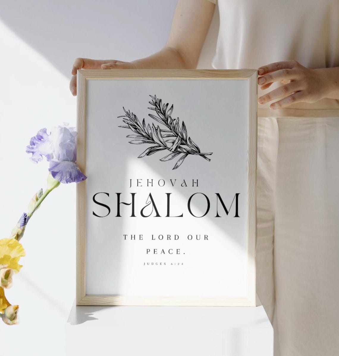 Jehovah Shalom The Lord Our Peace Judges 624 Hebrew Name Art Poster