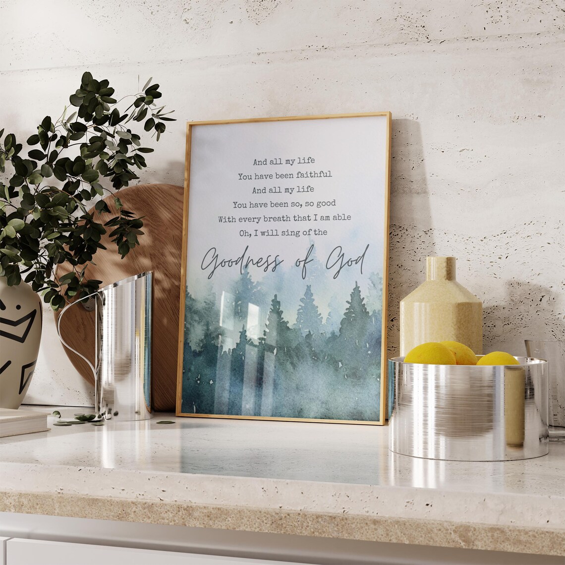 Goodness Of God Lyric Christian Wall Decor, Praise Song - Image 2