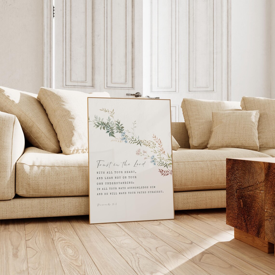 Proverbs 35 Trust In The Lord Scripture Art Print - Image 3