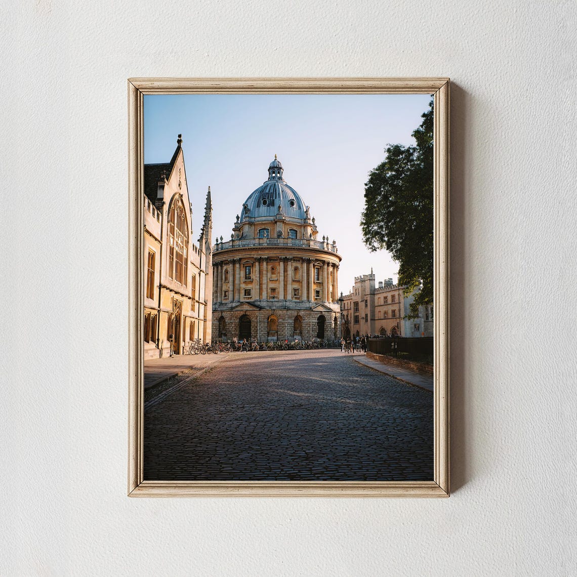 Oxford Radcliffe Camera Dome Golden Light Historic Street Poster