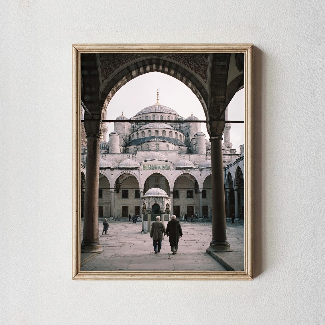 Istanbul Historic Mosque Courtyard Domes Architecture Photo Poster