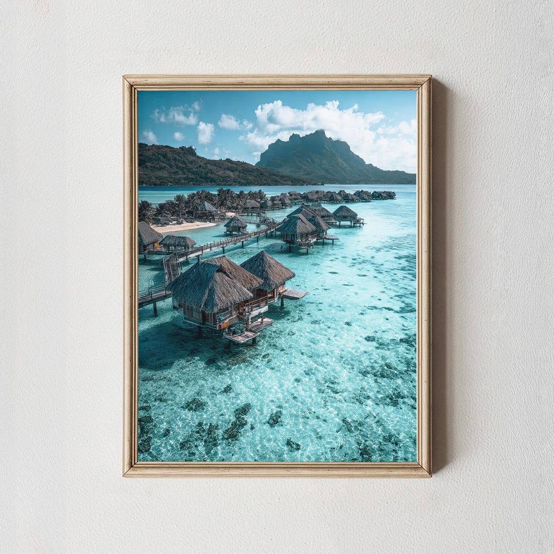 Bora Print Overwater Villa Tropical Lagoon Photography
