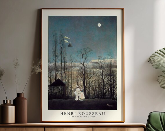 Henri Rousseau Exhibition Poster Art Nouveau Print Narrow Wall Art