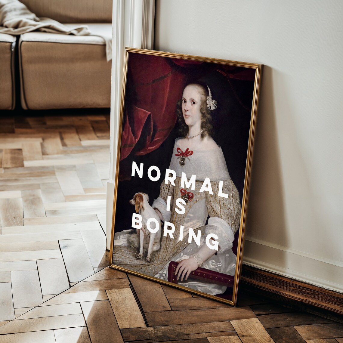 Normal Is Boring Feminist Quote Art Print For Her - Image 2