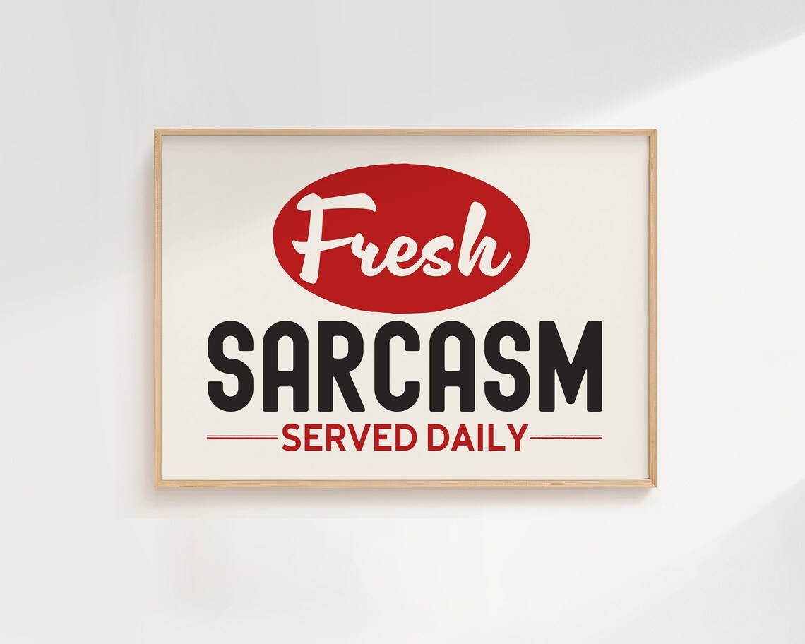Sarcastic Quote Poster, Mid-Century Modern Art Print - Image 3