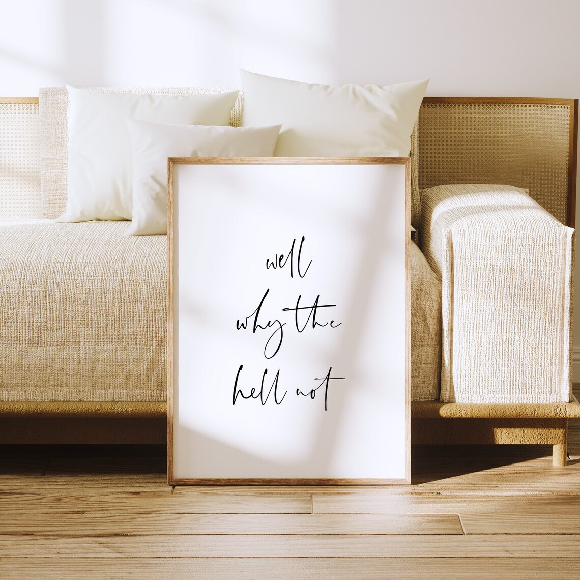 Why The Hell Not Quote Art Print, Funny Wall Decor - Image 3