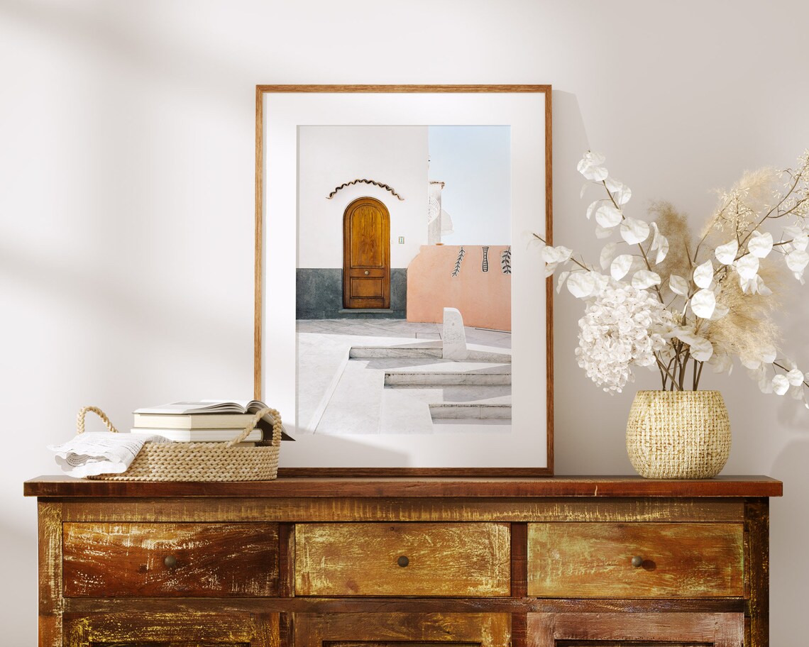 Santorini Travel Poster, Mediterranean Wall Art - Image 3