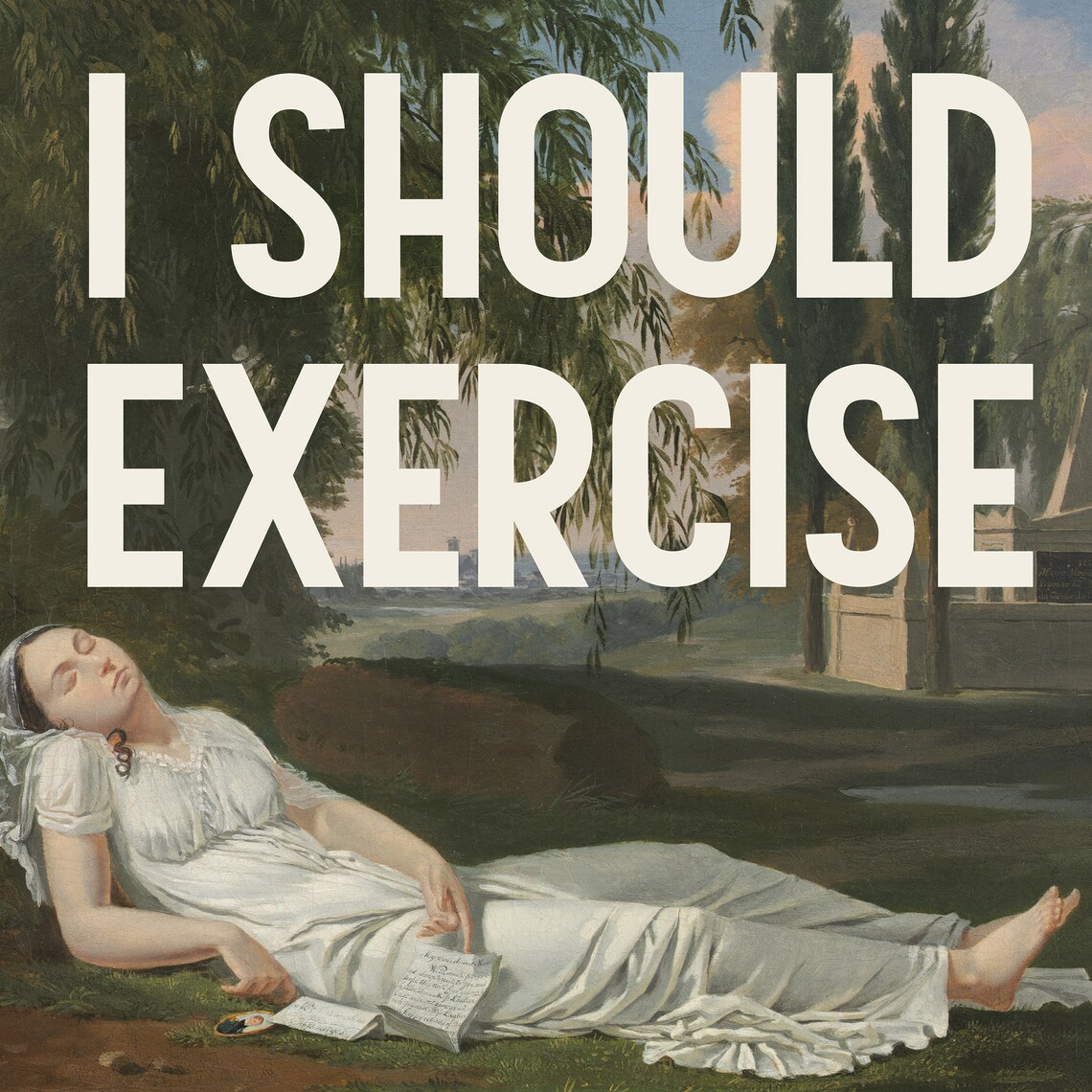 Funny Fitness Quote Poster, Gym Self Care Humor - Image 3