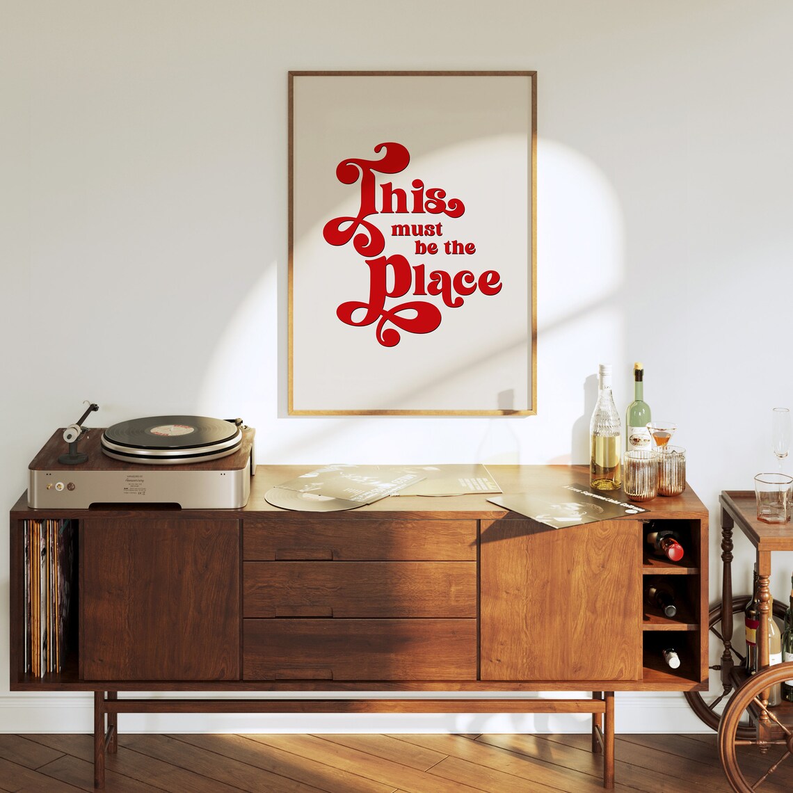 This Must Be The Place Retro Music Lyric Art Print - Image 2