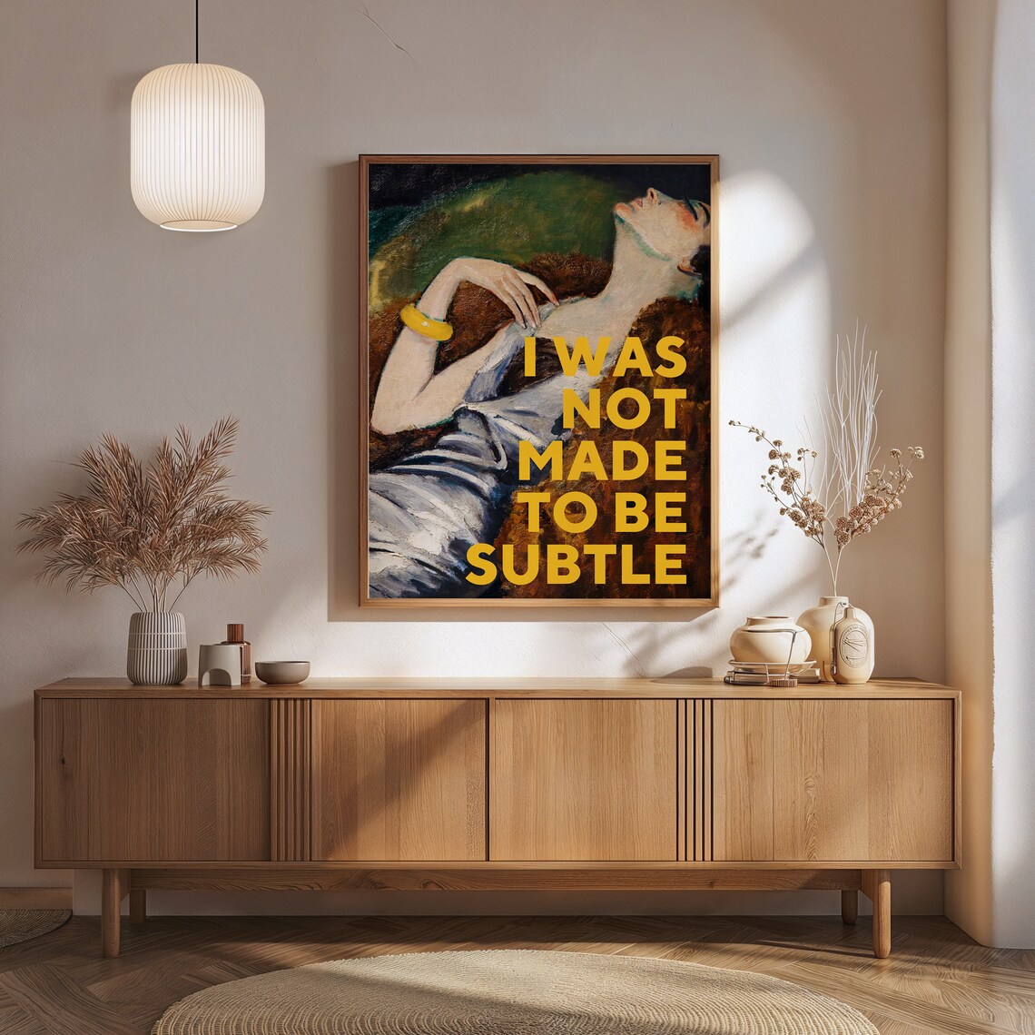 Feminist Quote Print, I Was Not Made Subtle - Image 4