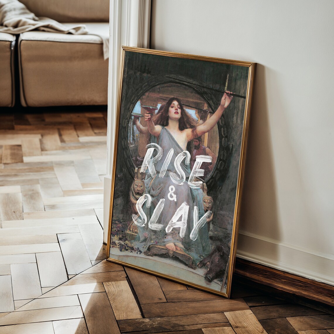 Rise And Slay Quote Print, Gamer Room Wall Decor - Image 2