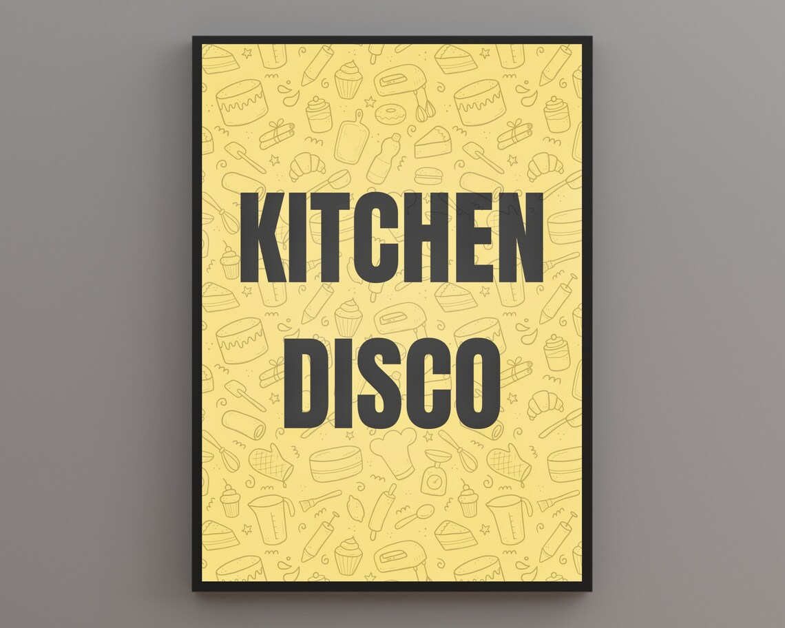 Kitchen Disco Print Quote Print Boho Decor Boho Quotes Boho Wall Art Gallery Wall Typography Quote Wall Art