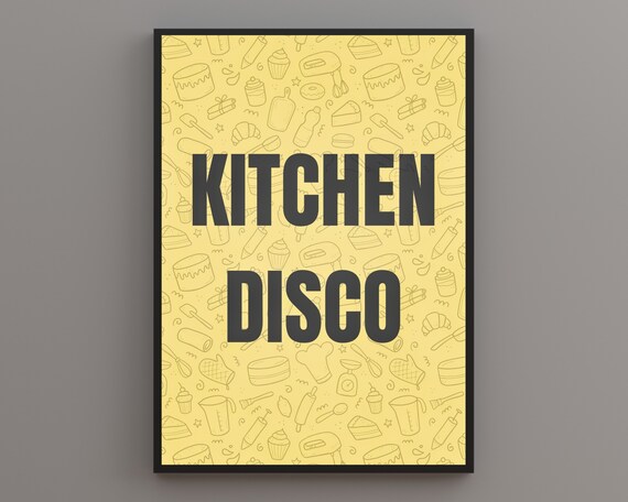 Kitchen Disco Print Quote Print Boho Decor Boho Quotes Boho Wall Art Gallery Wall Typography Quote Wall Art