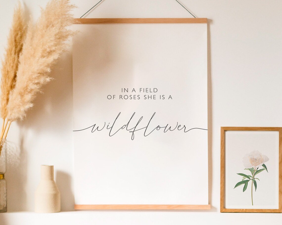 She Is A Wildflower Girl Nursery Quote Print