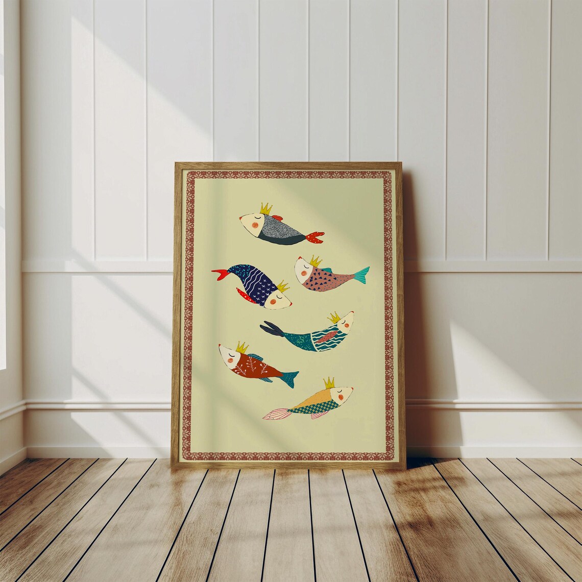 Royal Fish Nursery Wall Art Print, Playful Decor