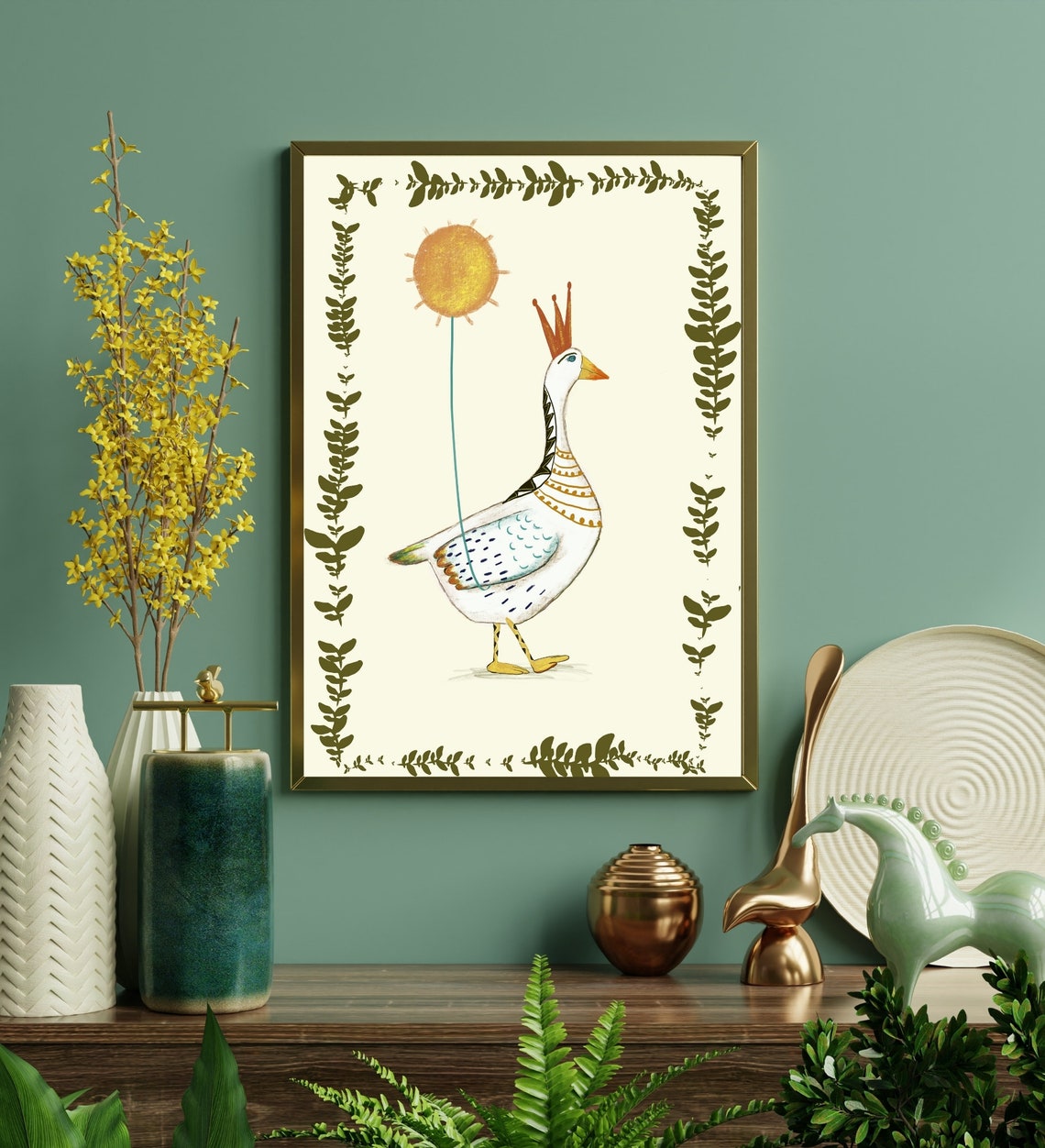 Cute Duck Print, Nursery Decor - Image 3