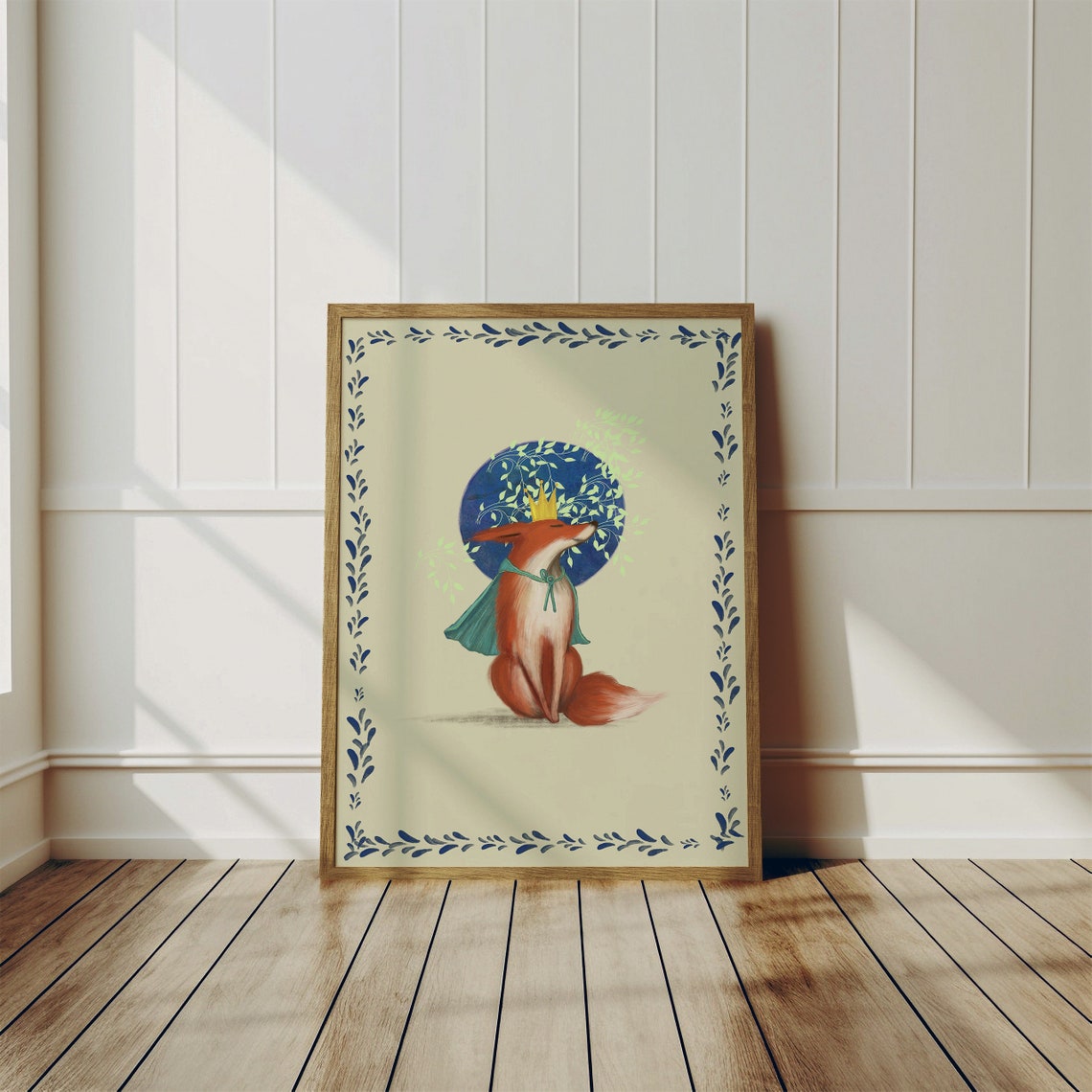 Fox King And Blue Moon Nursery Wall Decoration Wall Decor Fox Nursery Decor