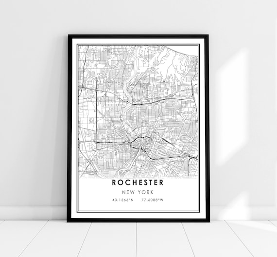 Rochester Map Print Poster, New York City