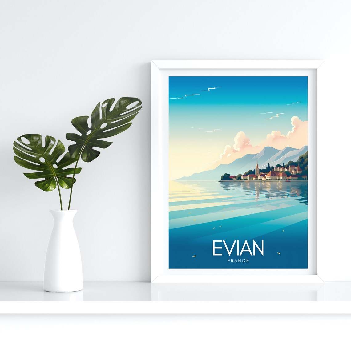 Evian Les Bains France Travel Poster, Lake Leman - Image 5