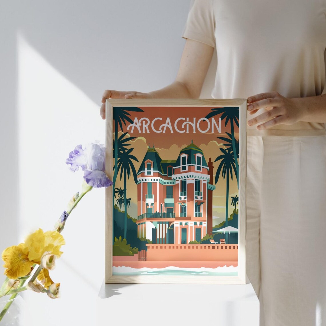 Arcachon Vintage Travel Poster, France Coastal Art Print - Image 2