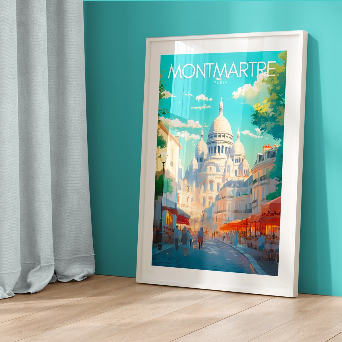 Montmartre Vintage Travel Poster, Parisian Decor - Image 5