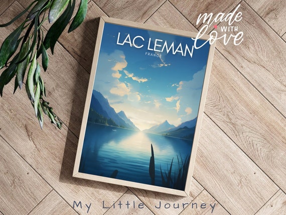 Lac Leman Geneva Lake Travel Poster