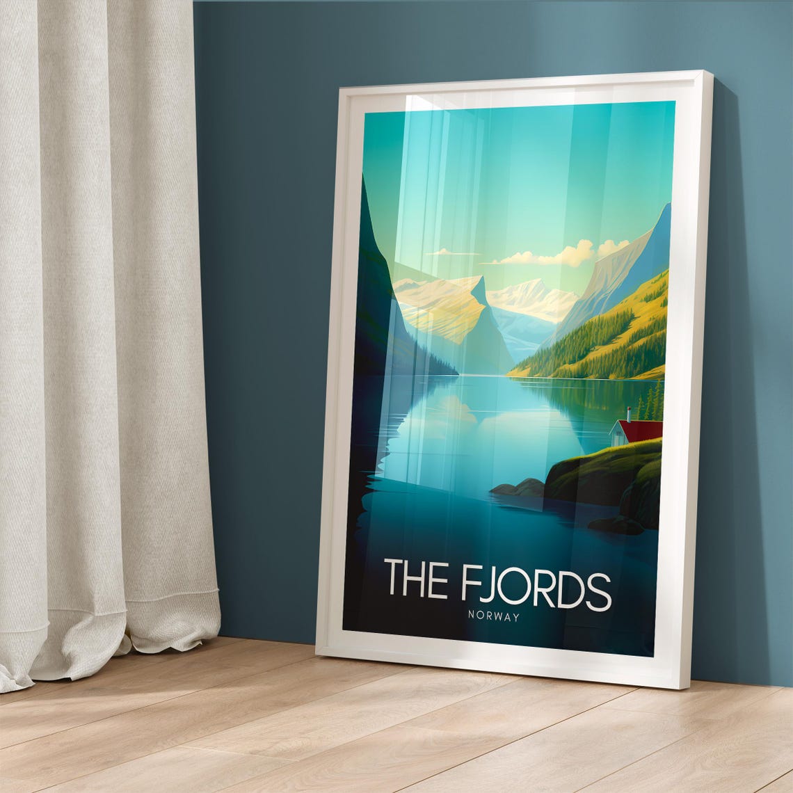 Norway Fjords Travel Poster Scenic Nordic Landscape Art Nature Wall Decor Scandinavian Mountain Print Fjord Art Gift For Nature Lovers - Image 5
