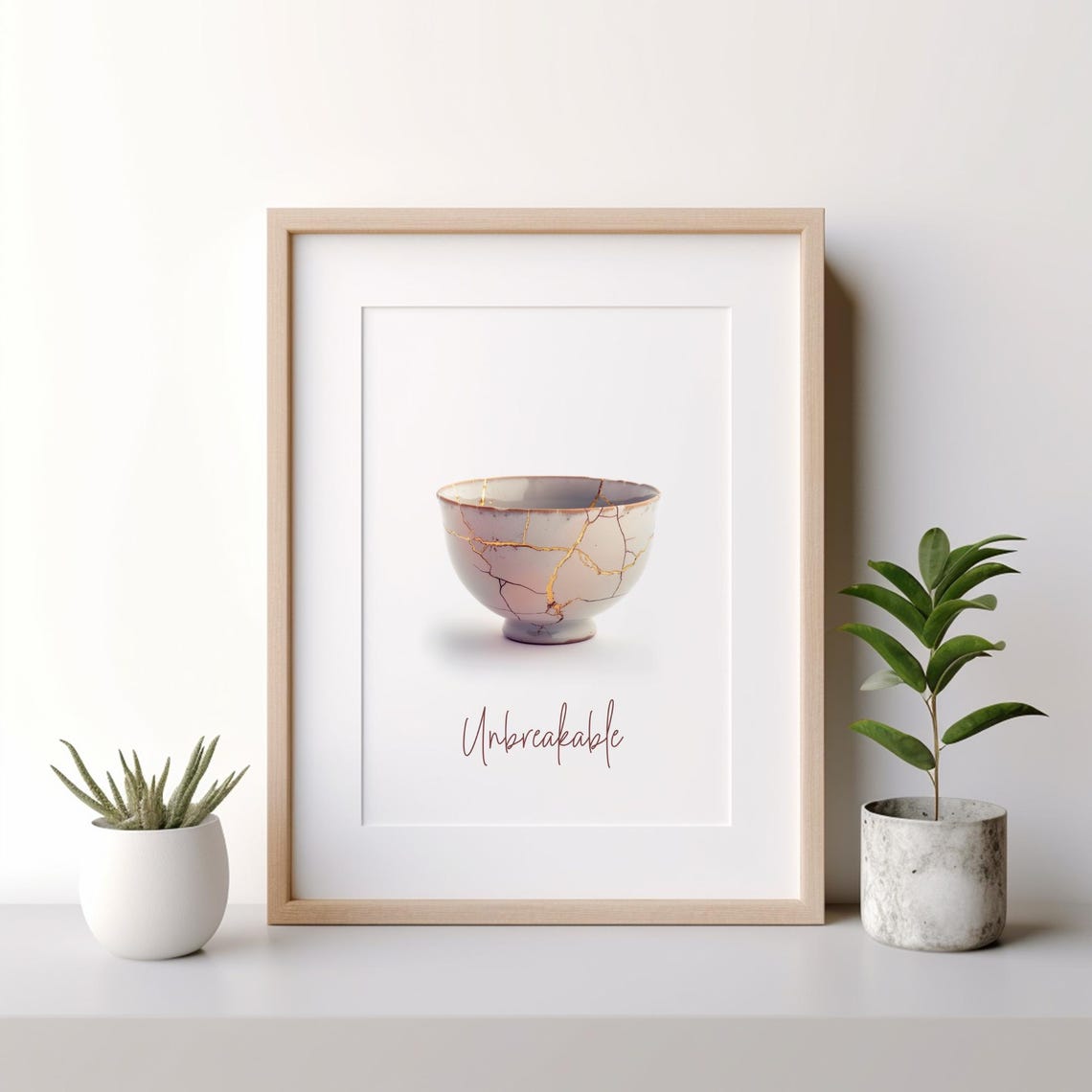 Unbreakable Kintsugi Bowl Gold Cracked Ceramic Resilience Poster - Image 3
