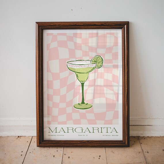 Margarita on Pink Checkerboard No 10 Amsterdam Gallery Art Print