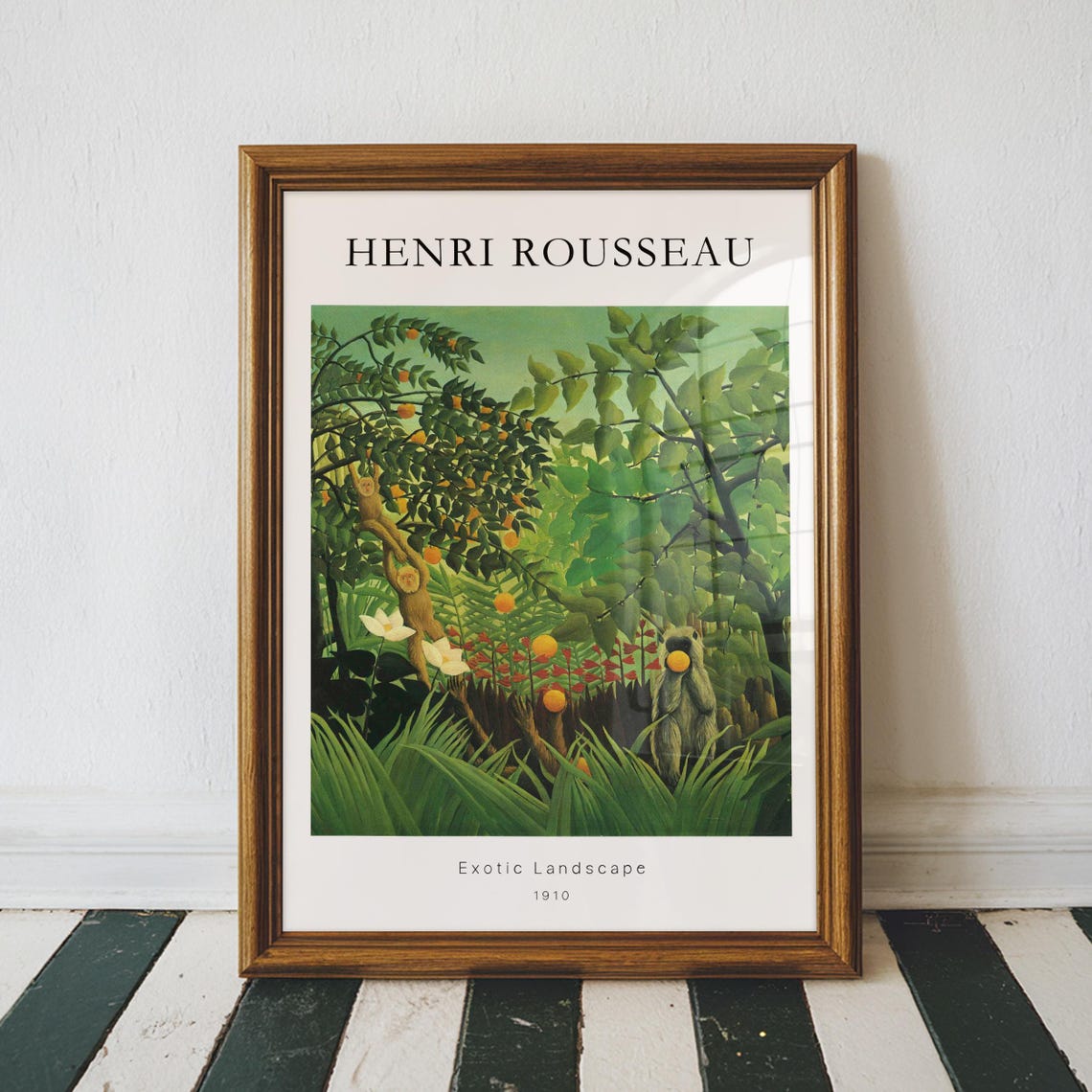 Henri Rousseau Exotic Landscape Jungle Monkeys Fruit 1910 Print