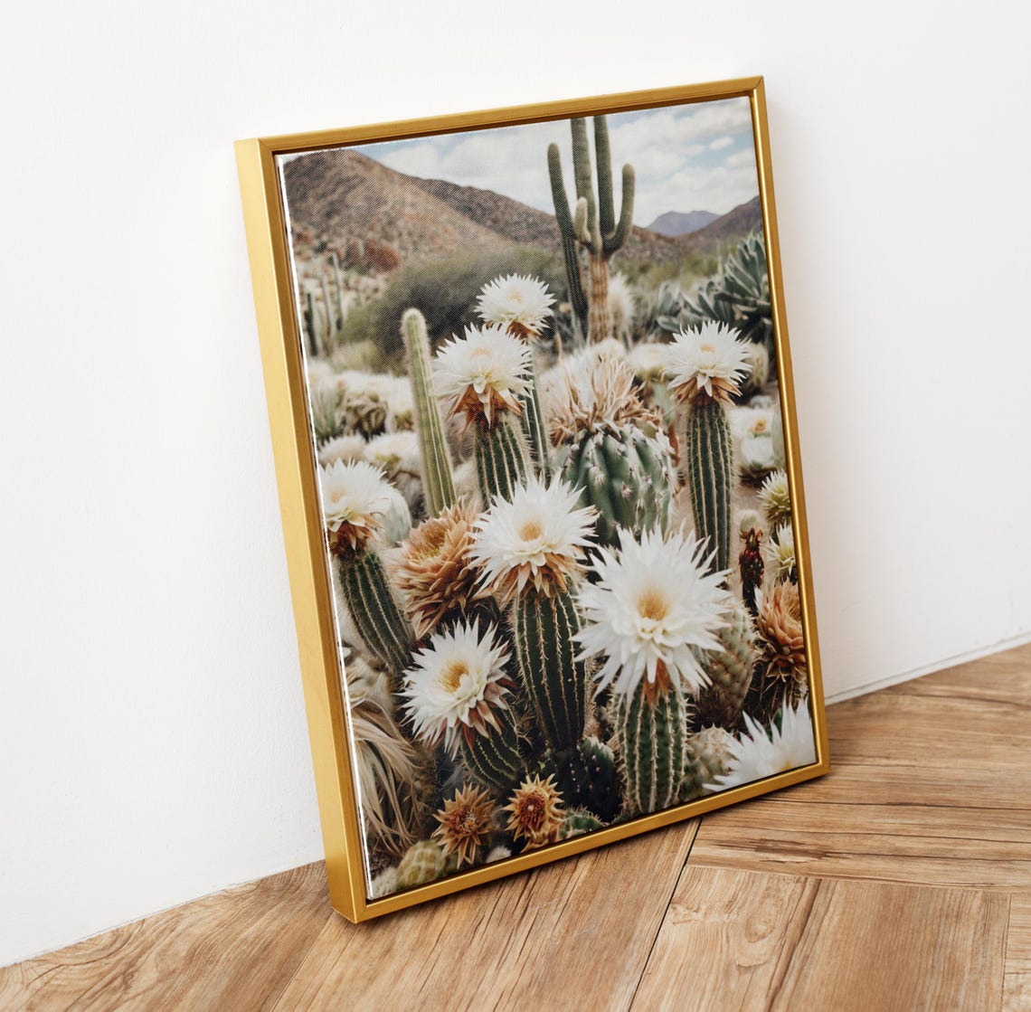 Blooming Cactus Flowers White Blossoms Desert Saguaro Photo Poster - Image 5