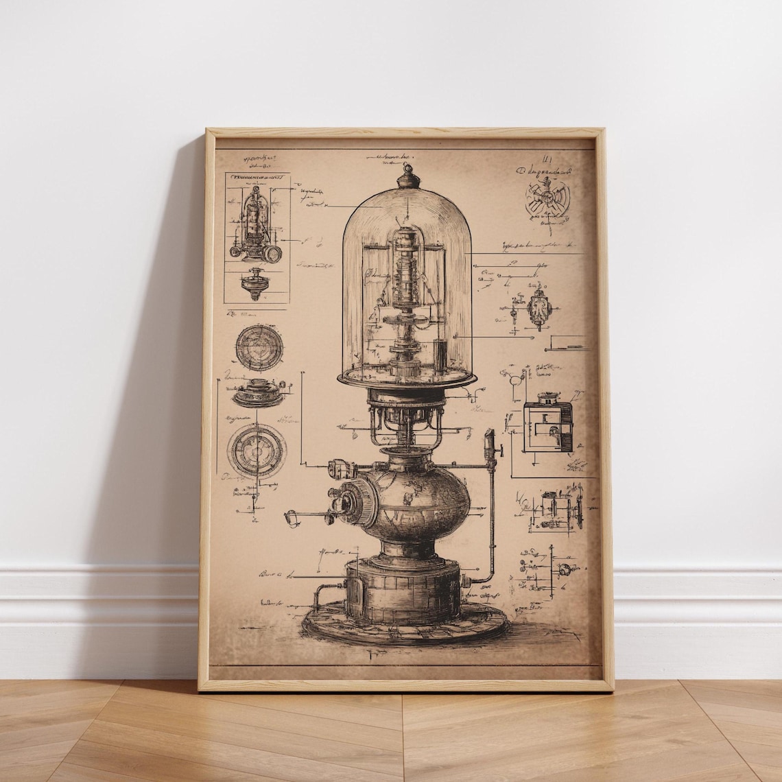 Vintage Engineering Poster, Industrial Wall Art Print