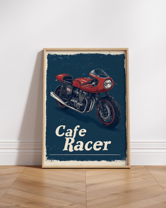 Vintage Motorcycle Matte Poster Retro Wall Art Decor For Biker Enthusiasts Gift Motorbike Lovers
