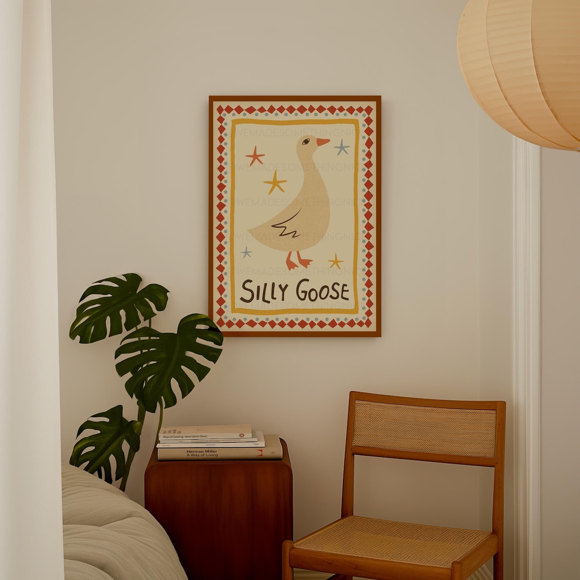 Silly Goose Retro Nursery Wall Art Print - Image 3
