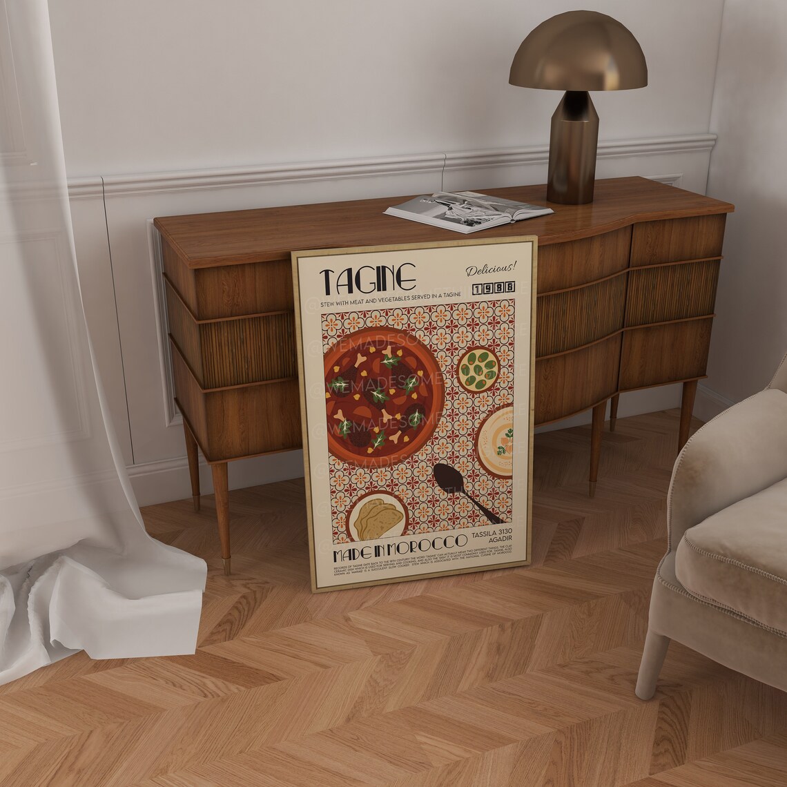 Tagine Print, Mid-Century Modern Kitchen Poster - Image 3