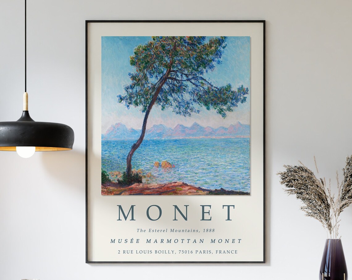 Claude Monet The Esterel Mountains Vintage Art Print - Image 3