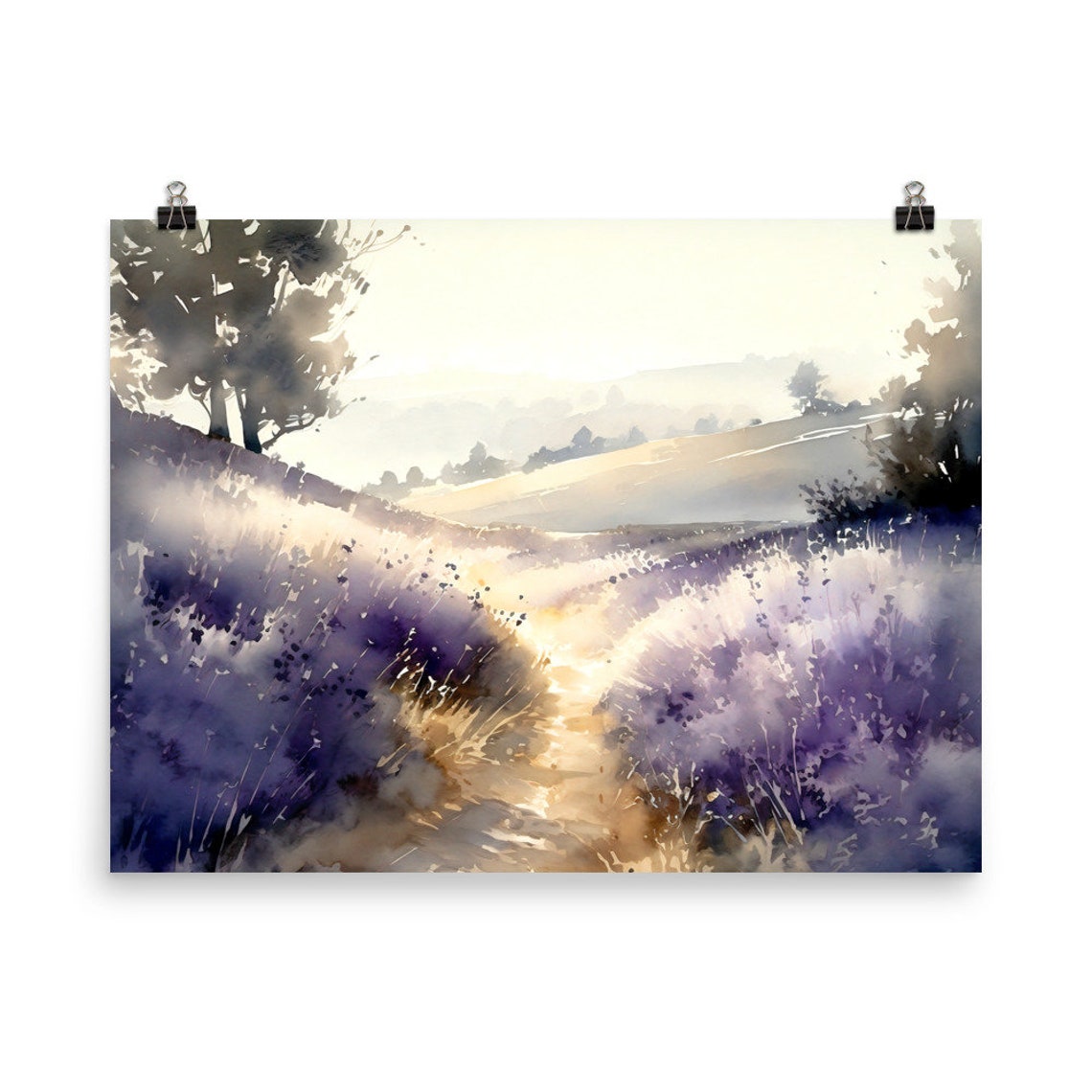 Lavender Field Print French Country Painting Sunrise In Provence France Artwork Provence Wall Art Lavender Wall Art Provence Poster - Image 5