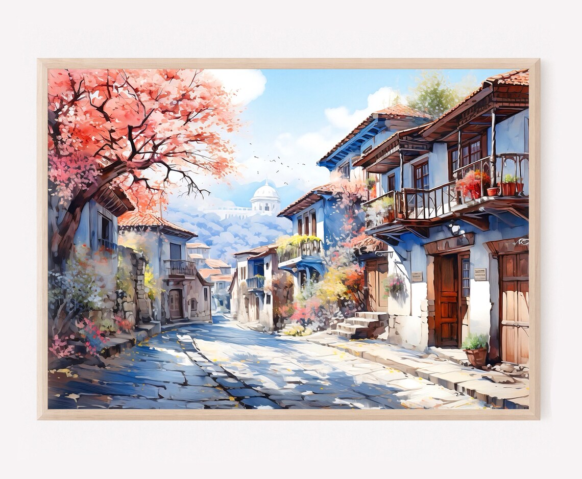 Sofia Watercolor Travel Poster, Bulgaria City