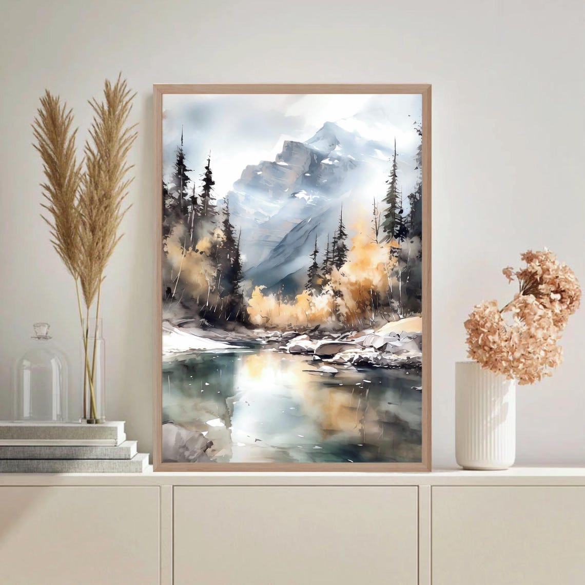 Banff National Park Canada Teal Alpine Lake Snowy Peaks Poster - Image 4