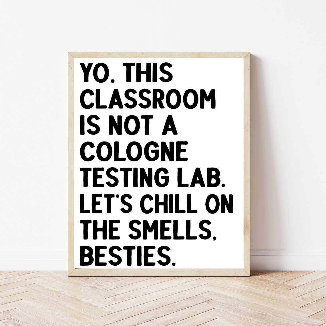 Funny Middle School English Classroom Decor Poster